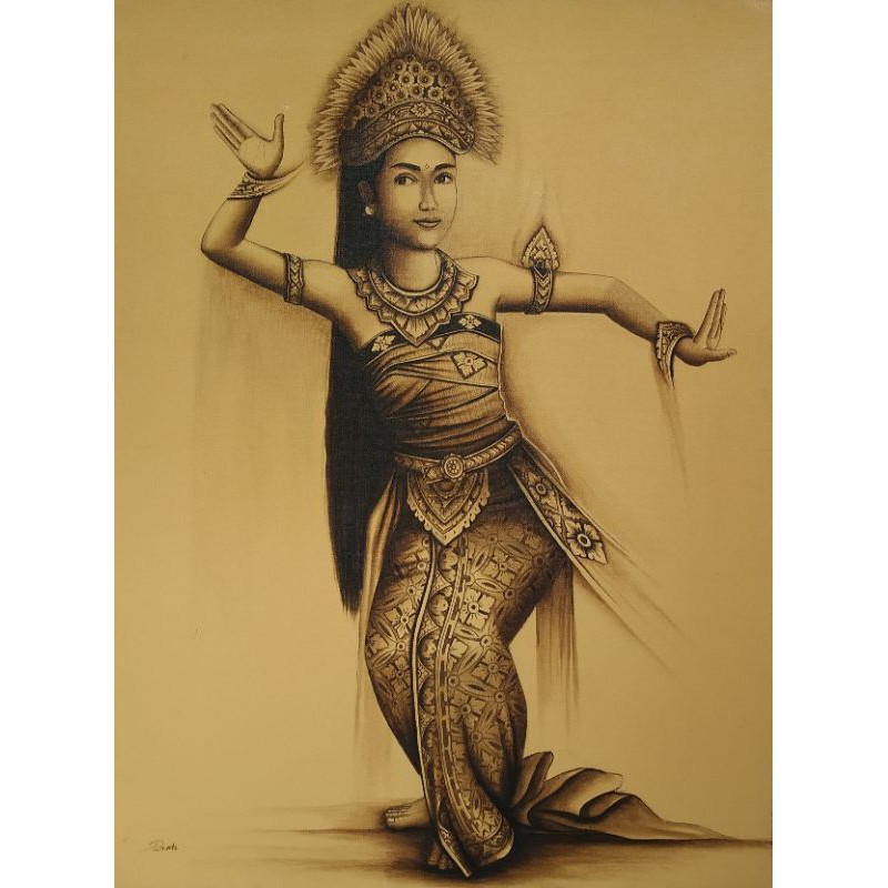 Lukisan penari oleg | Lukisan indah | Lukisan alam | Lukisan bagus | Lukisan cantik | Lukisan Bali