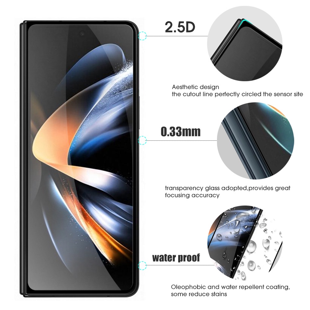 Tempered Glass Pelindung Layar Depan / Belakang Samsung Galaxy Z Fold 4 Fold 4