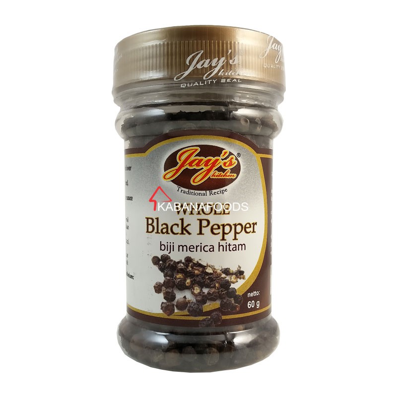 

Bumbu Masak Biji Merica Hitam Jay's Whole Black Pepper 60g