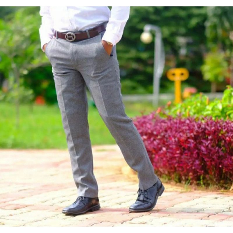 CELANA KANTOR FORMAL PRIA SLIMFIT BAHAN DASAR KAIN WOLL KUALITAS