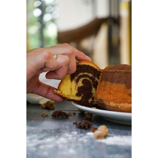 

Marmer cake (bolu marmer) original bangka