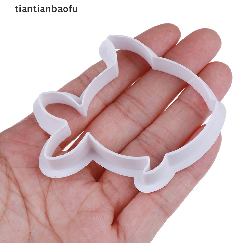 8pcs / set Cetakan Pemotong Kue / Biskuit Bentuk Hewan Laut Mini DIY