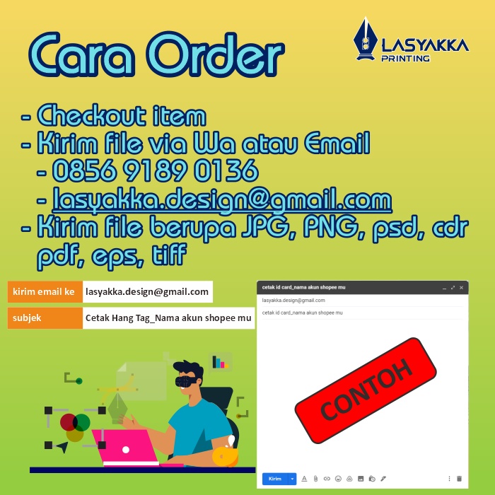 

Stiker Label Cutting (potong sesuai bentuk)