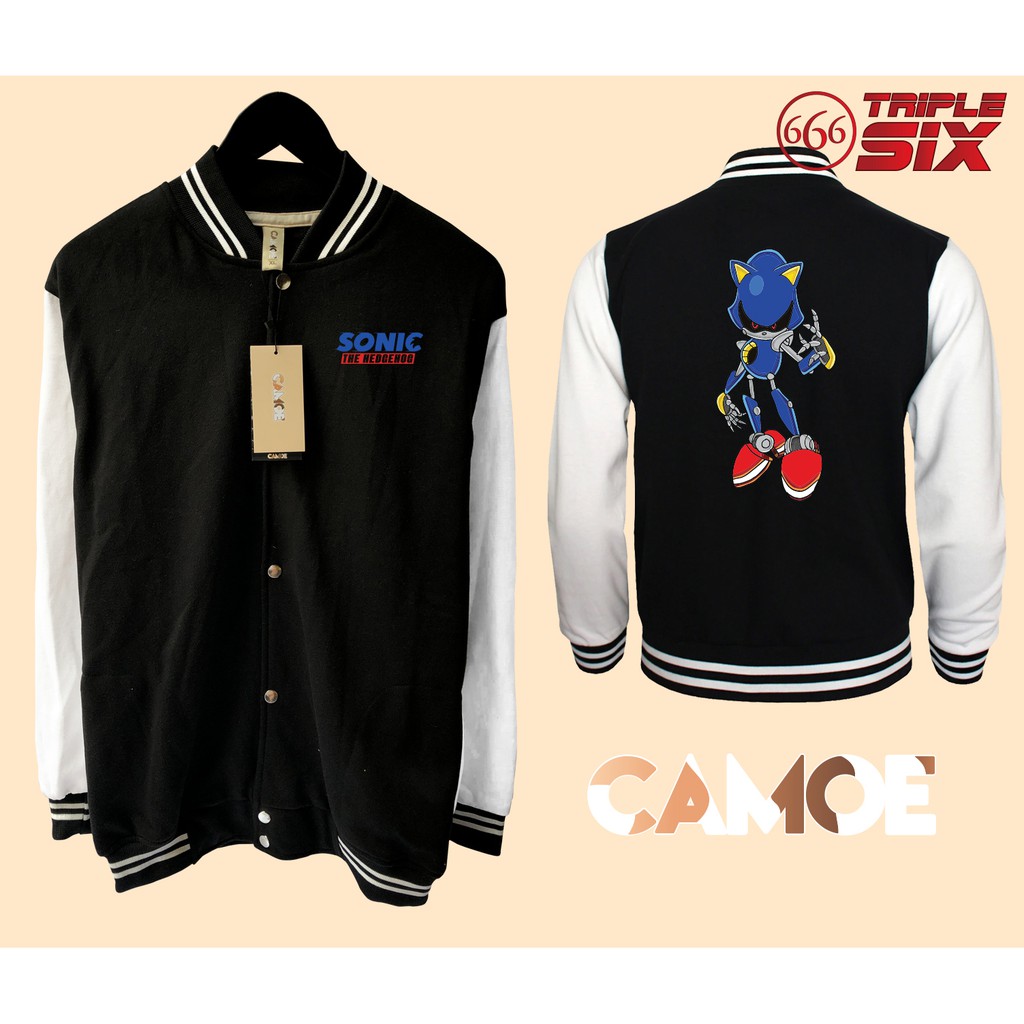 Jaket Baseball varsity Sonic the hedgehog Metal sonic