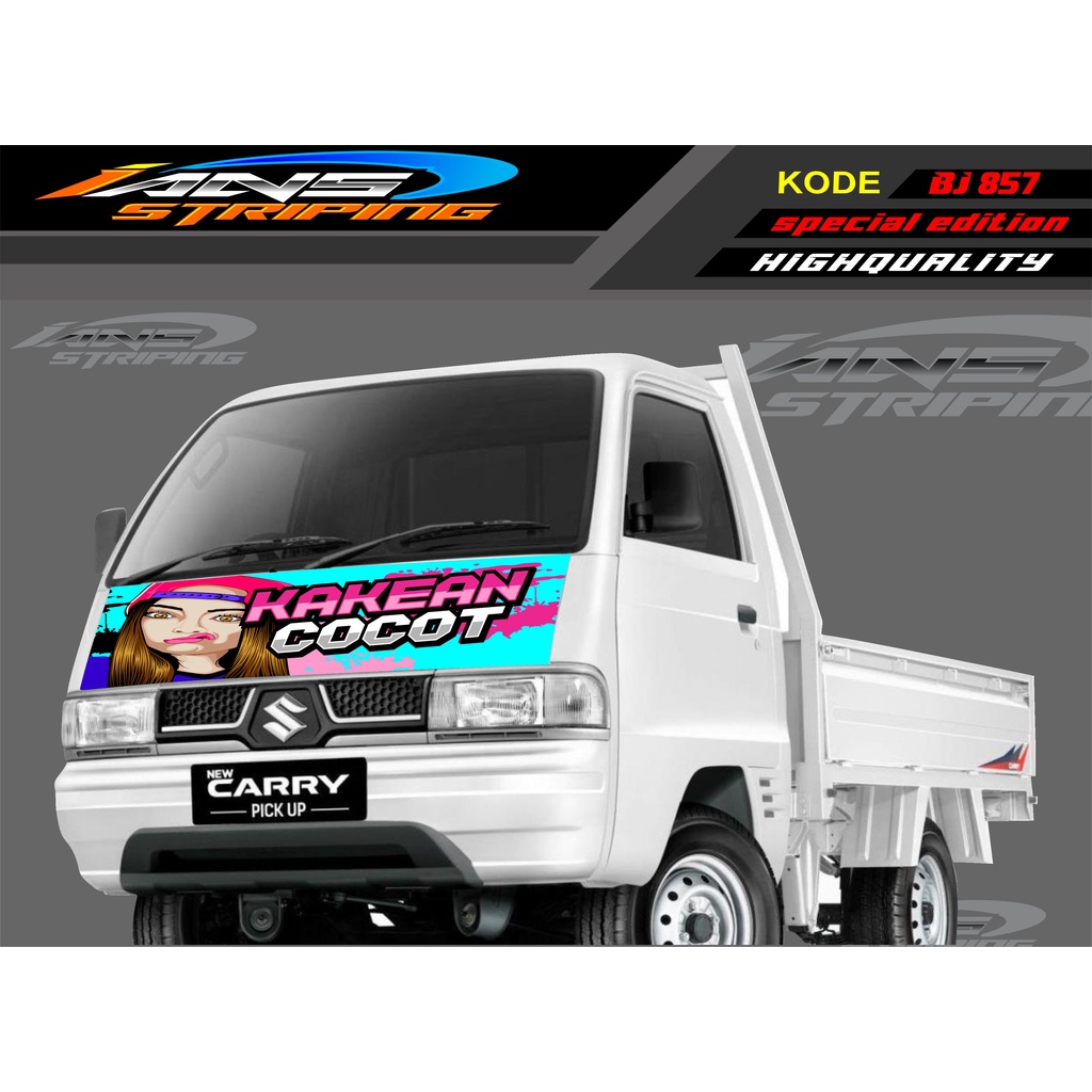 STIKER DECAL KAP DEPAN MOBIL CARRY/ STIKER KABIN DEPAN MOBIL CARRY PICK UP / STICKER TERBARU