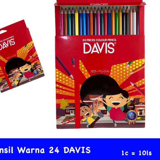 

codea1A9m--Pensil Warna Davis 24 Warna Panjang