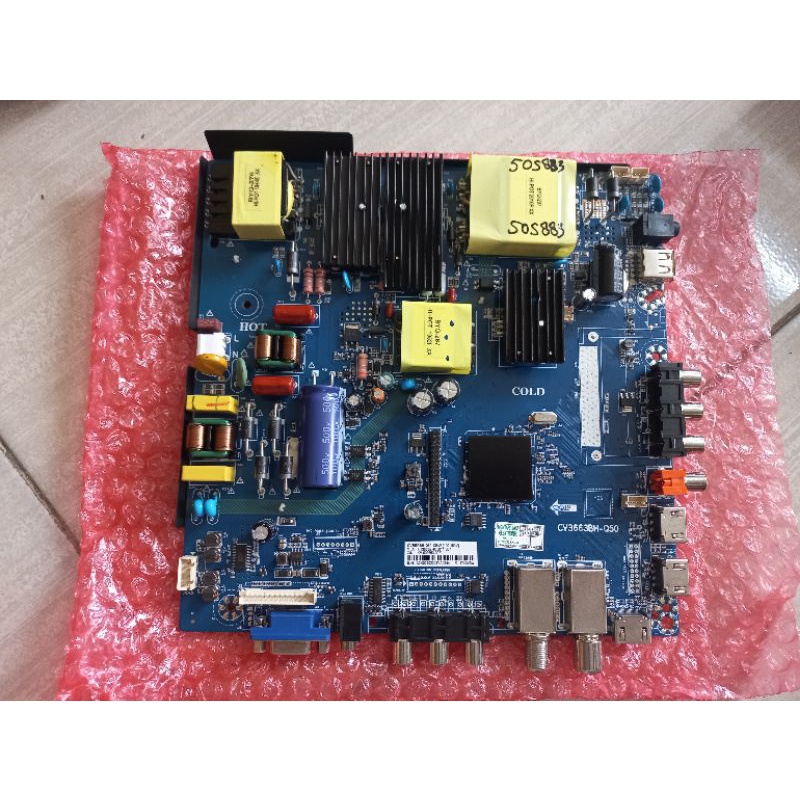 MB - MAINBOARD - MATHERBOARD - MOBO - MESIN TV LED - POLYTRON - PLD50S873 - PLD 50TS873 ATAU PLD50S883 - 50S883