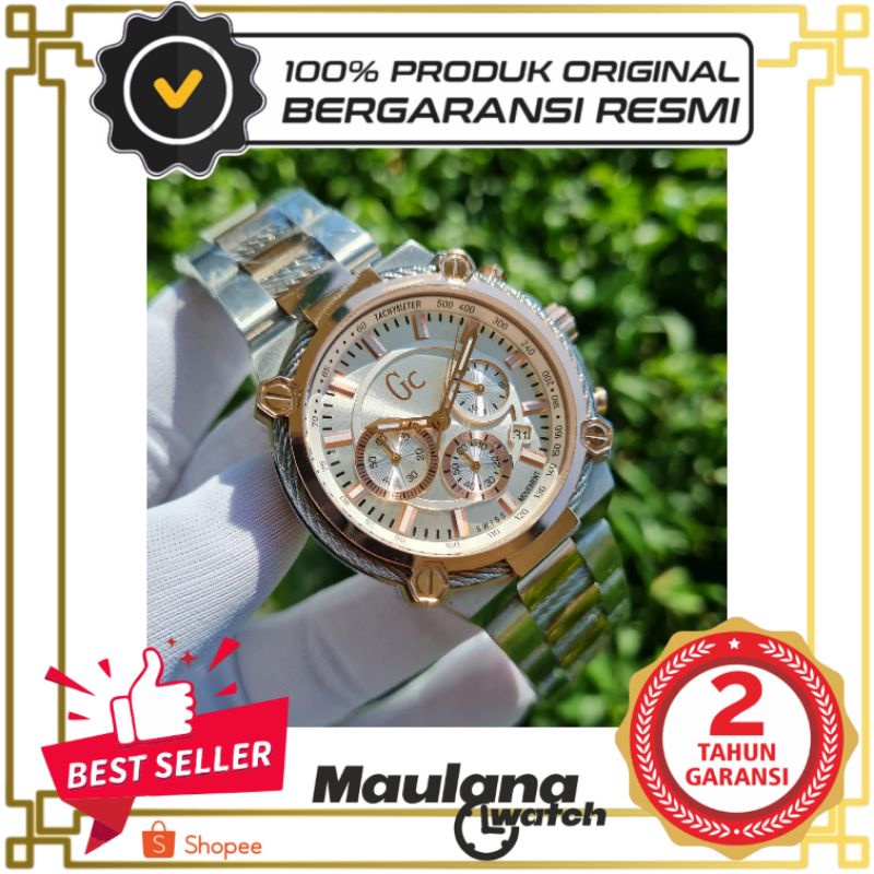JAM TANGAN PRIA WANITA | RANTAI | KULIT | KARET | MURAH | pria - guess collection GC Y2400 all steel
