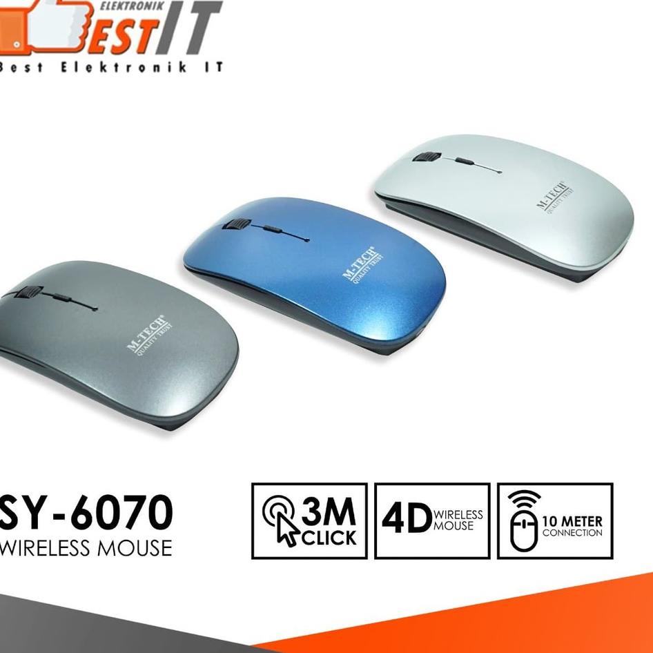 Produk Viral Mouse Wireless PC Komputer Laptop Mtech 6070 Mouse Wireless