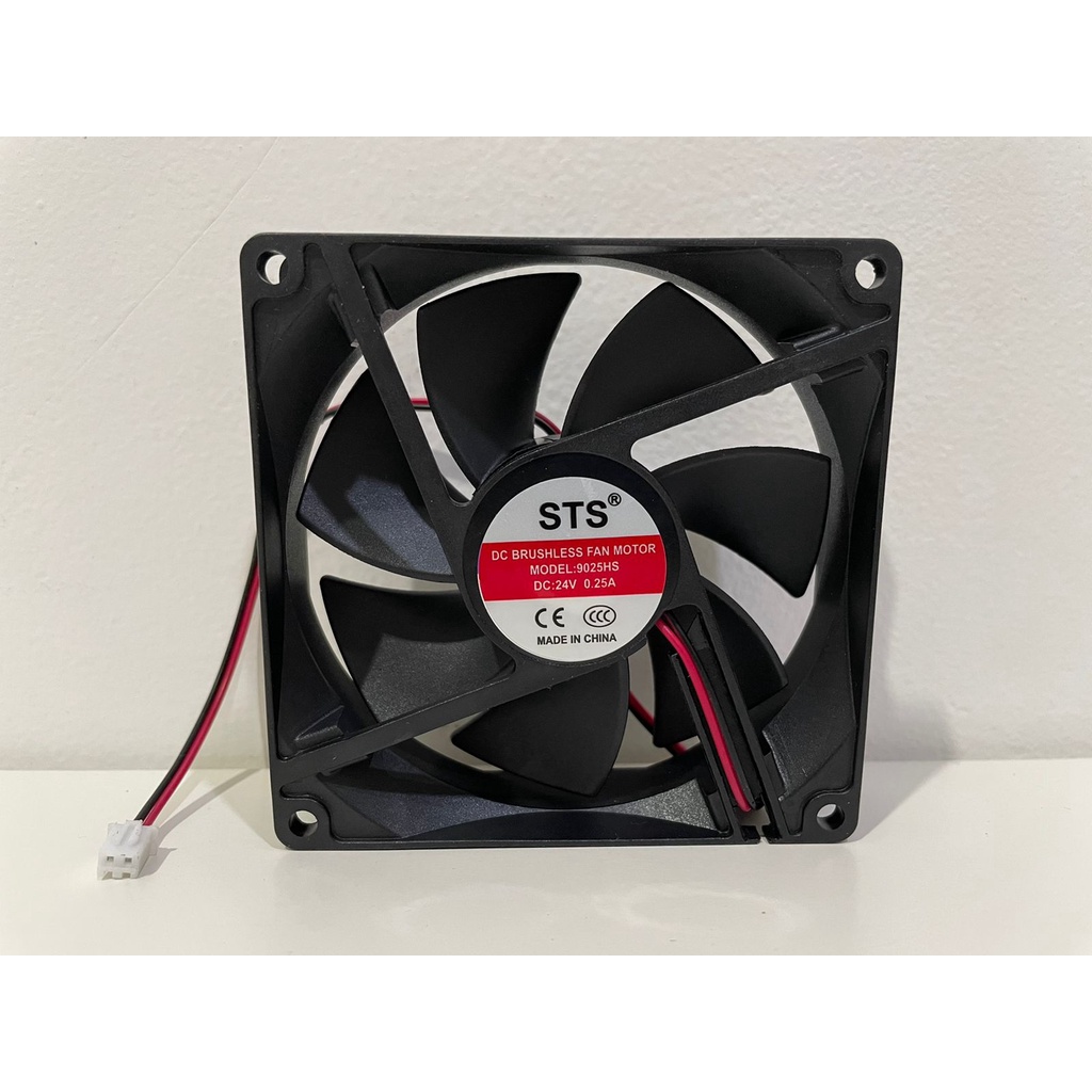 Fan DC 12V 24V 9x9 cm / Kipas DC 12V 24V tebal 2.5 cm 12 Volt 24 Volt