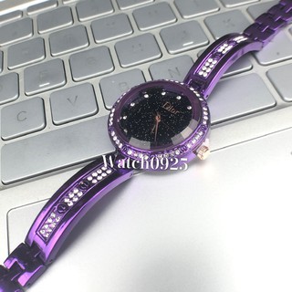 {COD} Jam Tangan Wanita - Rantai Bintik JAM TANGAN CEWEK JAM TANGAN MURAH FASHION FREE BATERAI G6 G5-G5-Ungu