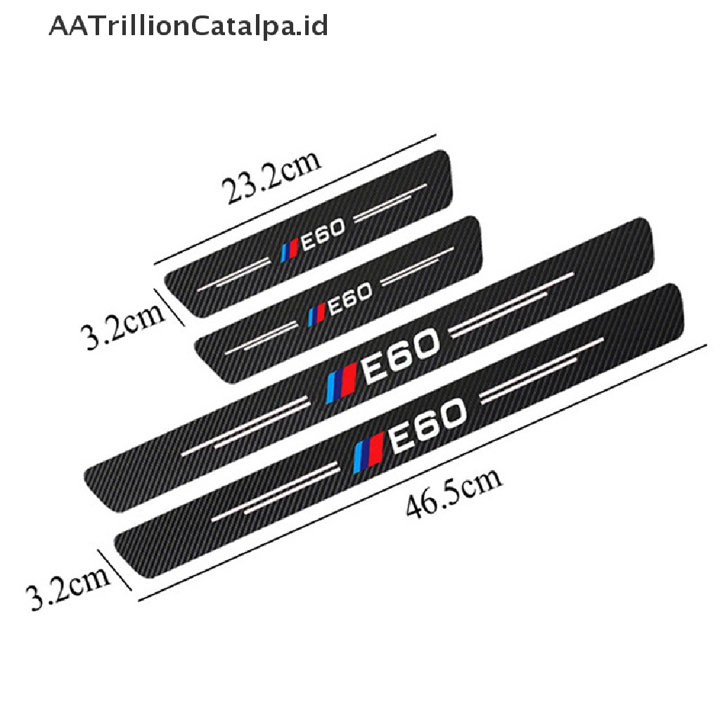 Aatrillioncatalpa 4pcs Stiker Pelindung Pintu Mobil Untuk BM E30 E34 E46 E60 E90