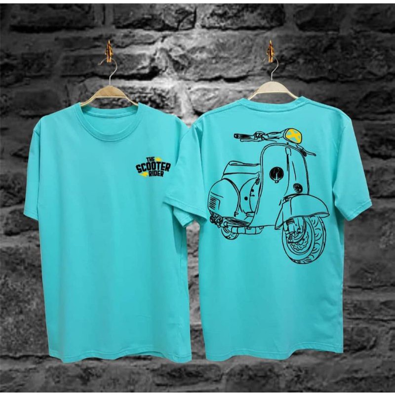 kaos pria terbaru GDT THE SCOTER HIJAU/GUBALLO STORE/KAOS KASUAL PRIA/ATASAN PRIA/KAOS MOTIF