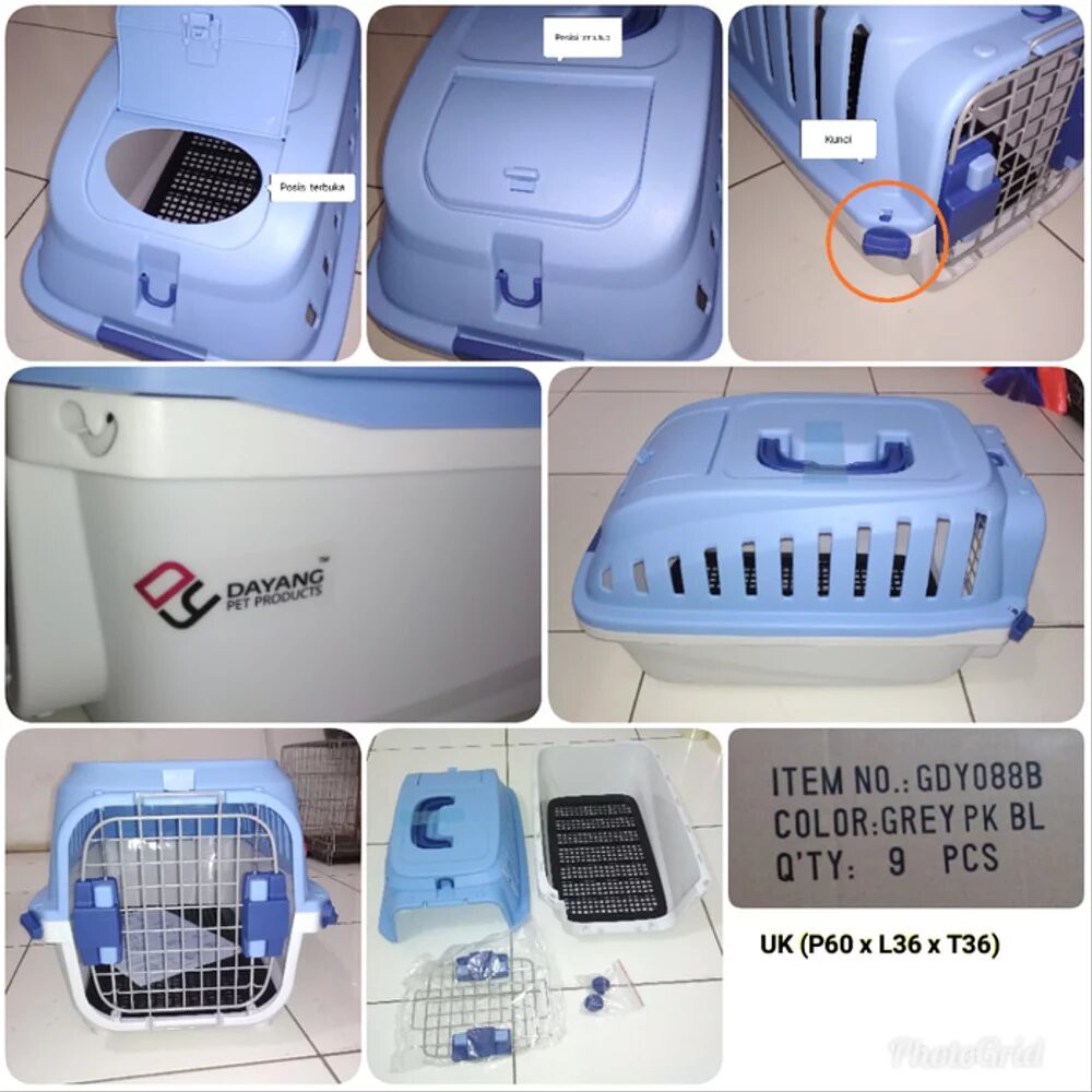 Pet Cargo Kucing Anjing Musang Dayang Ukuran Size S Travel Carrier 086