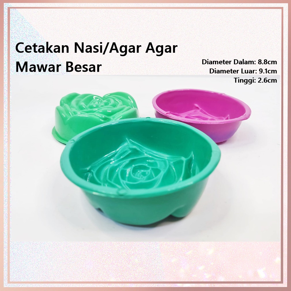 Cetakan Nasi/Jelly/Agar Agar Mawar Besar
