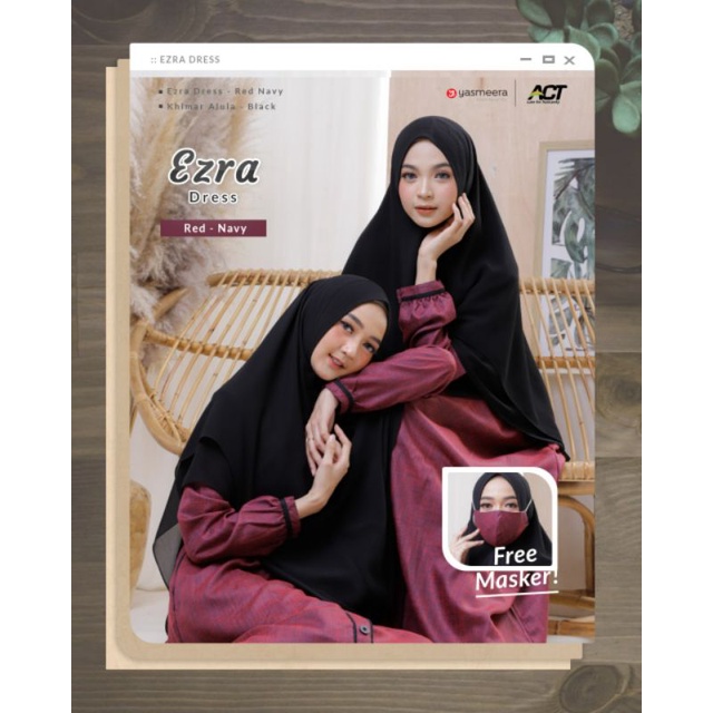 YASMEERA gamis syari ezra dress linen lux katun toyobo