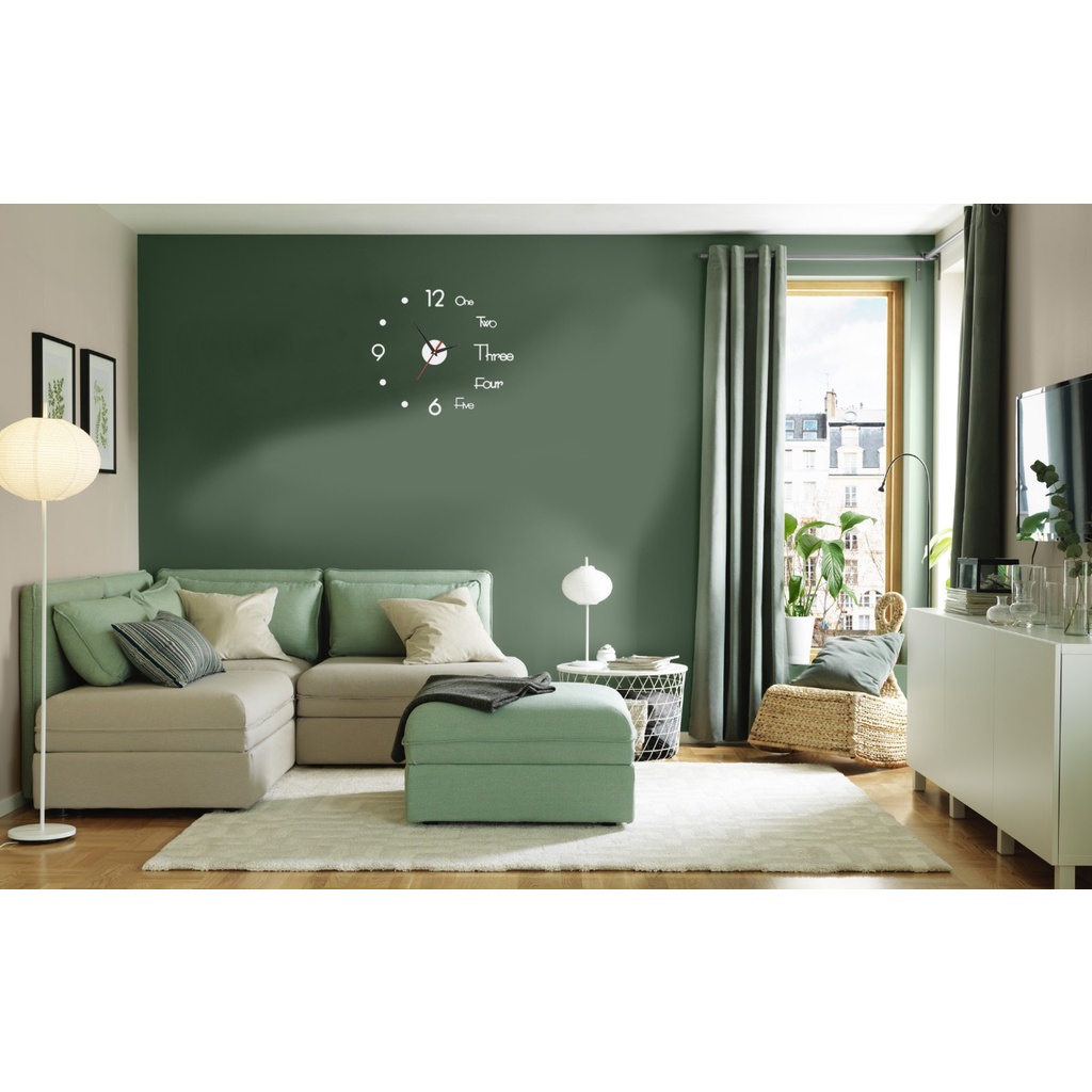 JAM DINDING TEMPEL DIY ANALOG 3D GIANT MODERN CLOCK 3 MODEL - BC