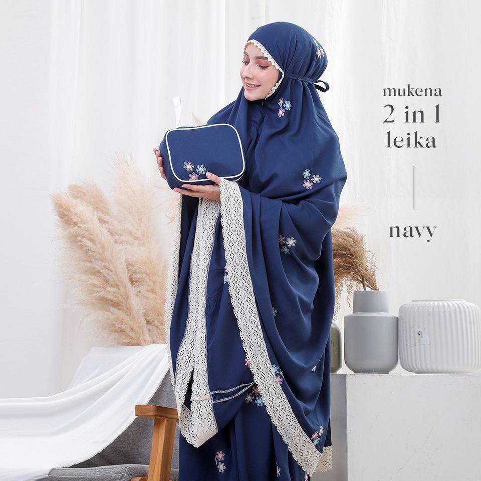 Mukena Rayon Traveling 2in1 Leika