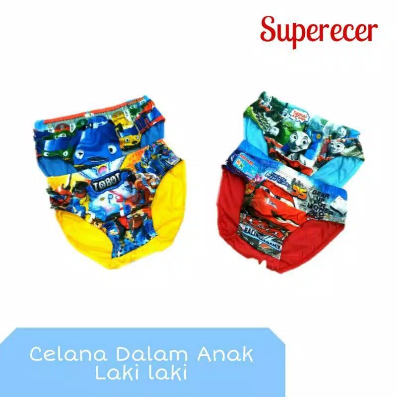 celana dalam anak laki laki sempak slempak superhero animasi