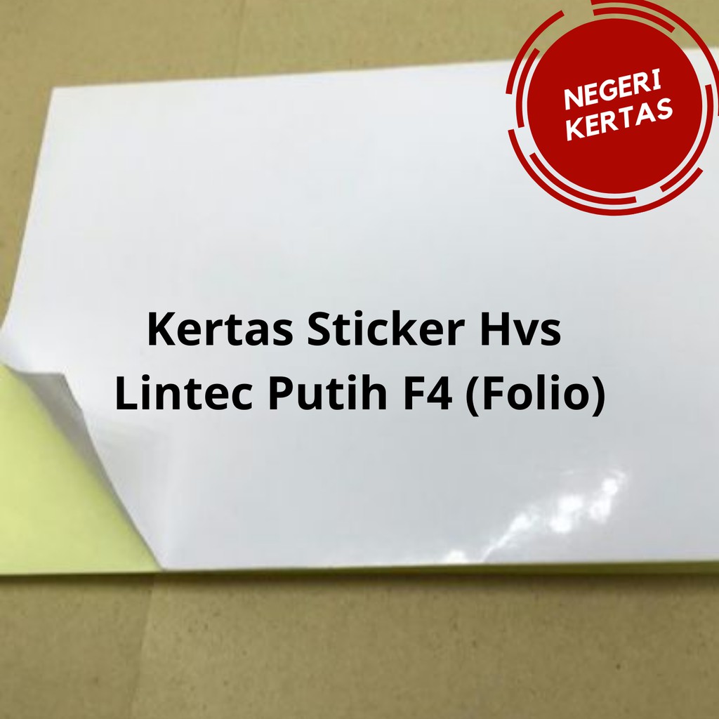 

Sticker HVS Lintec Putih F4 (50 lembar)