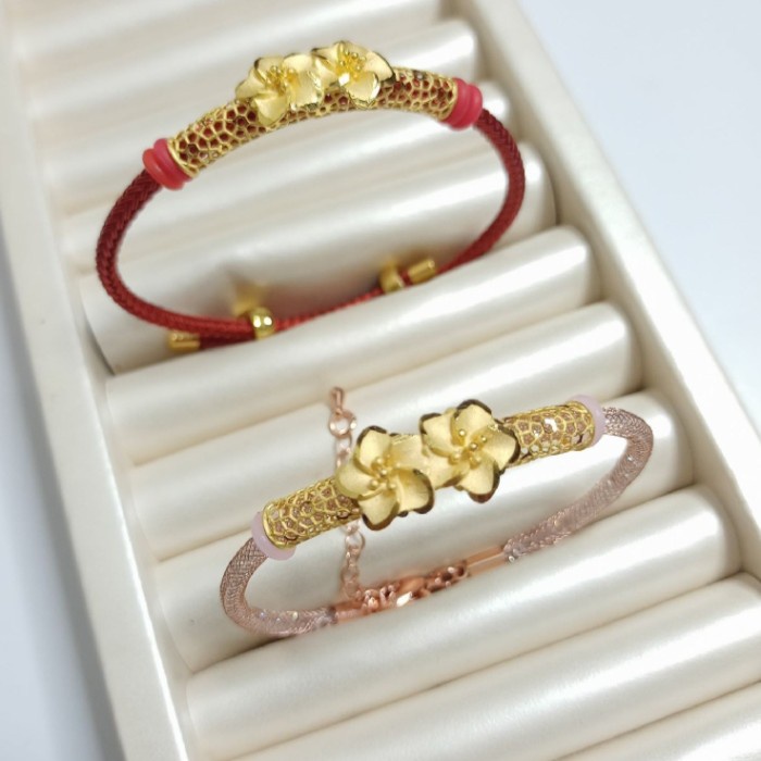 Kerajinan Gelang Emas Charm Tali