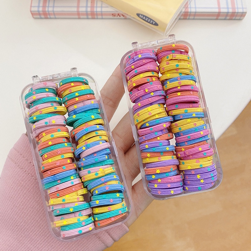 [PRINCESS KESLI]Karet Rambut Anak Perempuan Elastisitas tinggi anak-anak tidak melukai karet gelang rambut /  Ikat Rambut Karet Polos Elastis Gaya Korea / Karet Gel