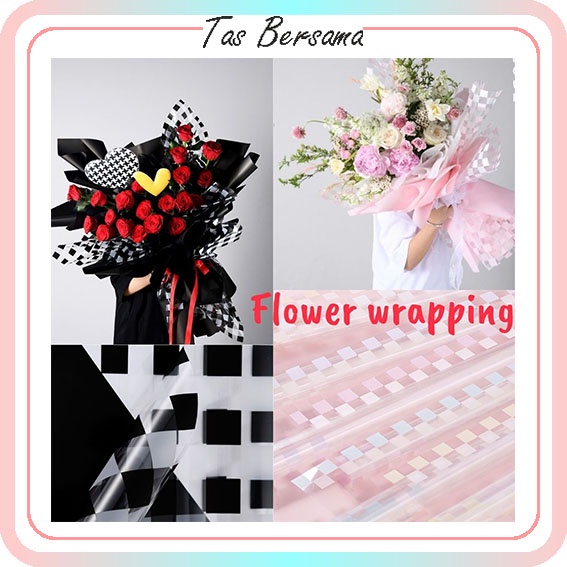 Flower Paper Wrapping Cellophane Color Warna Kertas Buket Bouquet Bunga Halus Hias Dekorasi Pesta (KB6112)