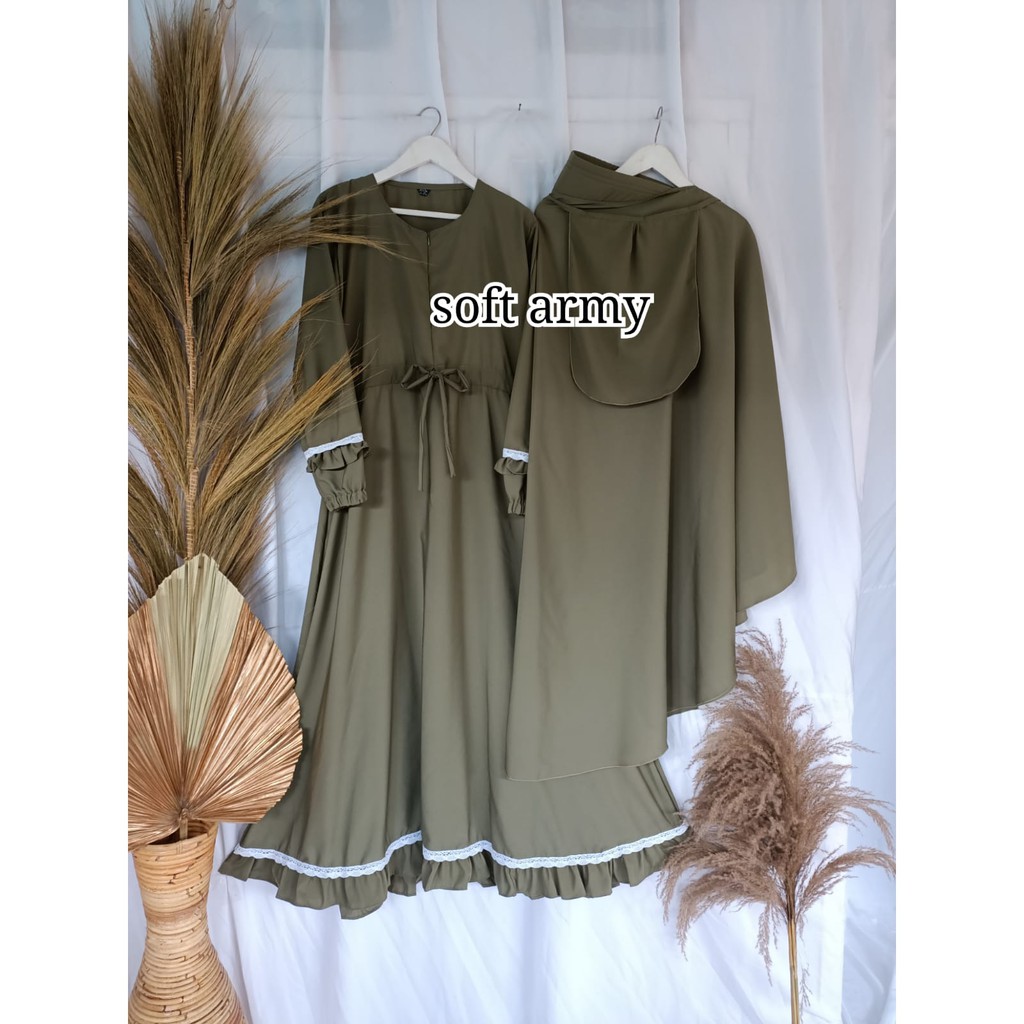 (COD) TERLARIS..!! GAMIS SET SYARI NABILAH/GAMIS WOLFIS SYARI SET HIJAB DAN CADAR-4