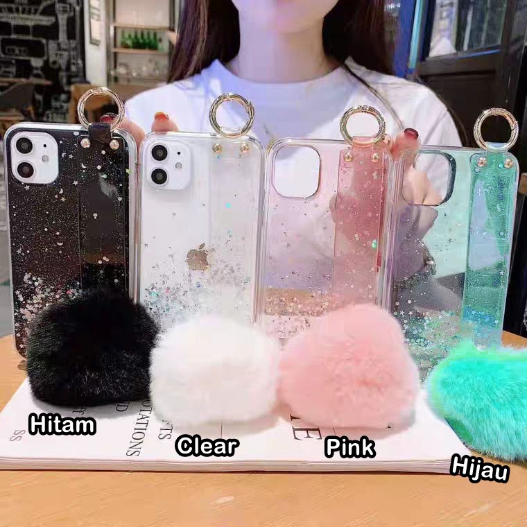 Case BELT POM POM Oppo A3s A1k A5s A7 A12 A52 A92 Vivo Y91