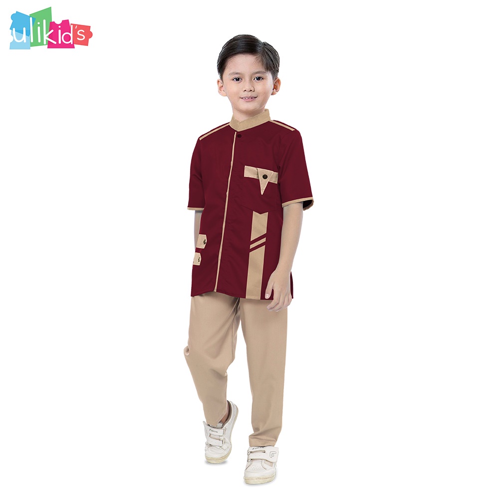 Ulikids Setelan Baju Koko Anak Laki Laki Model Yazan Bahan Katun Toyobo Premium (COD) (PROMO)-1