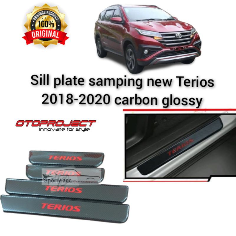 sill plate samping new terios 2018-2020 carbon glossy