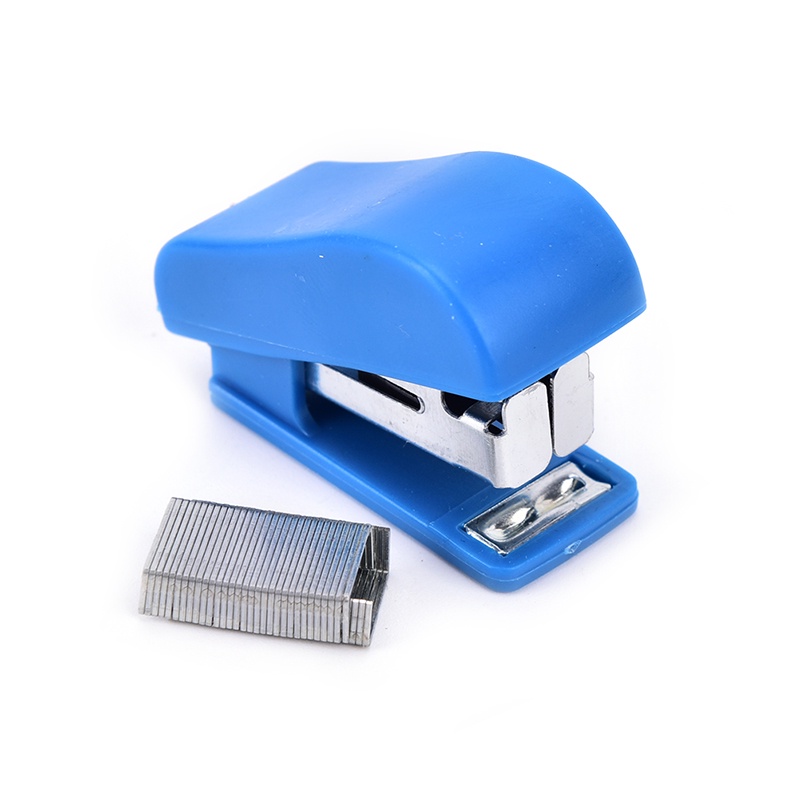 {LUCKID}Office Student School Home Mini Cartoon Paper Document Stapler With Staples Set