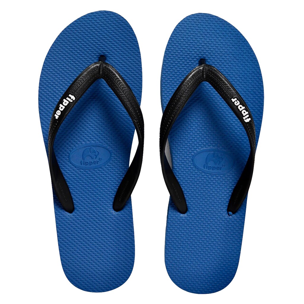  Sandal  Jepit  Sendal Fipper Slick in Blue Black Shopee  