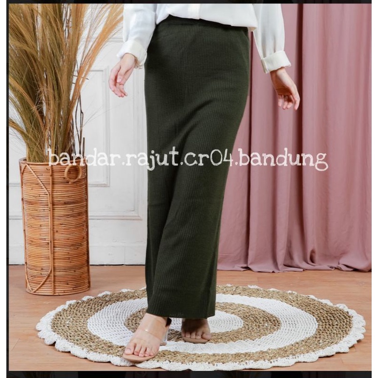 ROK RAJUT SPAN/ROK SPAN KNITED BRANDED 12 GATE.-Army rok