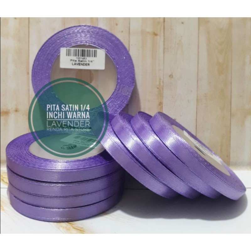 

pita satin kecil termurah per rol 1/4 inchi LAVENDER