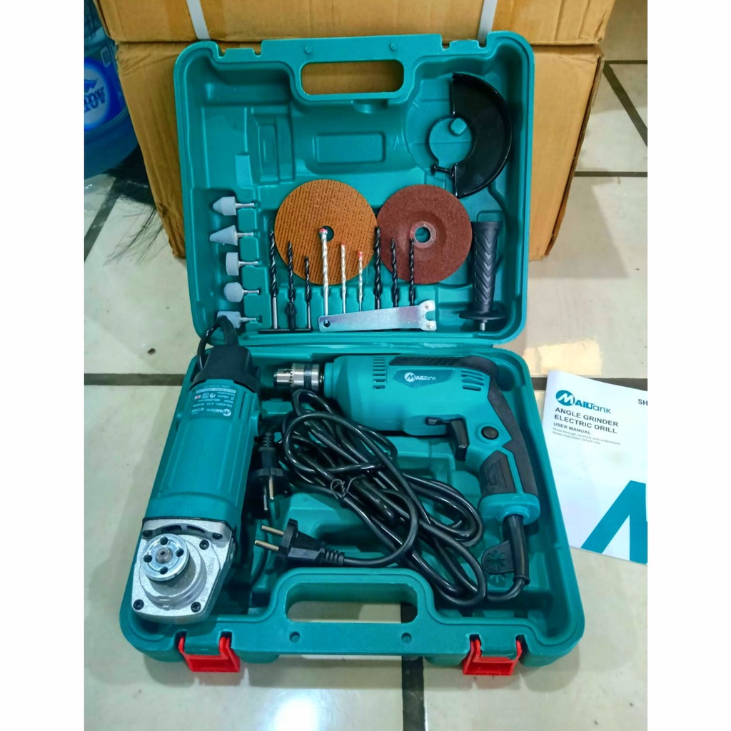 PAKET BOR GERINDA MAILTANK FREE KOPER Gerinda dan bor - paket pertukangan - power tools - mesin bor -gerinda murah