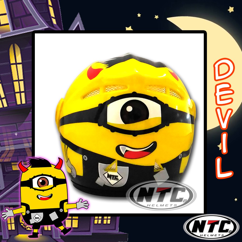 Helm Anak NTC - Minion Devil (YELLOW)