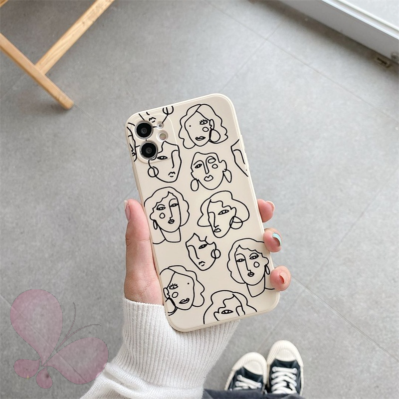 Casing Silikon Iphone 6 6s 7 8 Plus Iphone 12 11 Pro Max X Xr Xs Max Se 12 Mini Motif Geometri Abstrak Retro