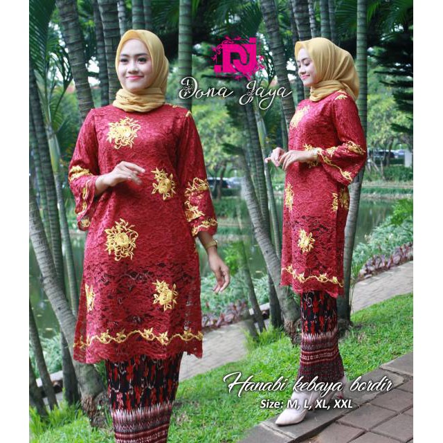 Kebaya brukat kurung HANABI/kebaya terlaris/pakain wanita populer/fashion wanita/kebaya/brukat