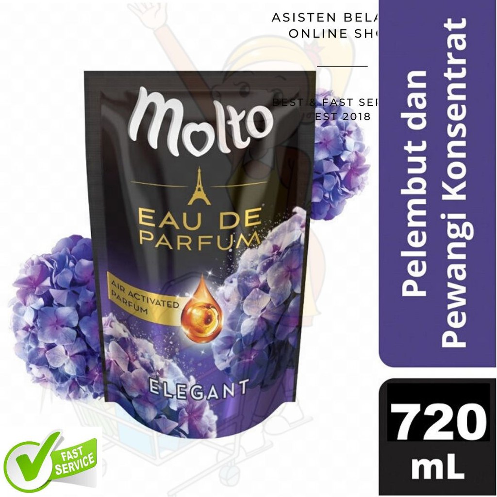 Molto Elegant 720ml EDP Black Purple Softener Eau De Parfum Ultra Care Pelembut &amp; Pewangi Baju Pakaian 720 ml 1500ml 1500 ml 1.5Liter 1.5L 1.5 L 1,5 Liter