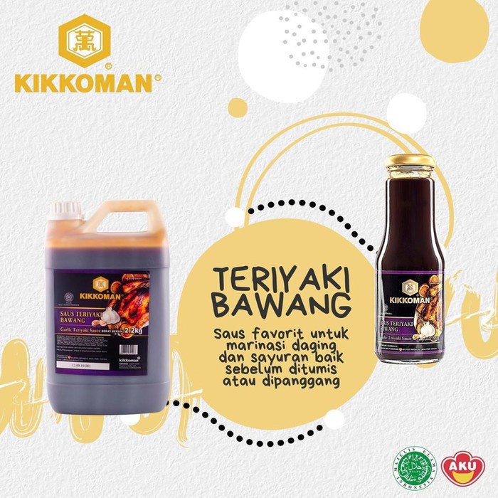 

SAUS-DRESSING- KIKKOMAN GARLIC TERIYAKI / SAUS TERIYAKI BAWANG - HALAL (QTY. 300 GR) -SAUS-DRESSING.
