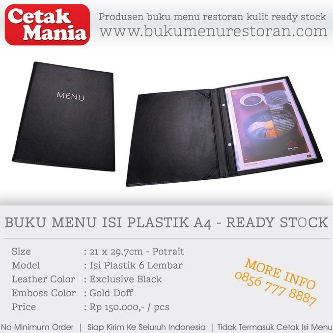 

((READY COD)) BUKU MENU RESTORAN ISI PLASTIK A4 - READY STOCK PROMOKode 3939
