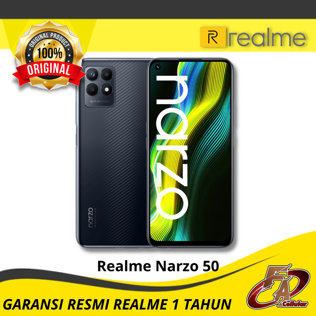 Realme Narzo 50 4/64 - Garansi Resmi Realme Indonesia