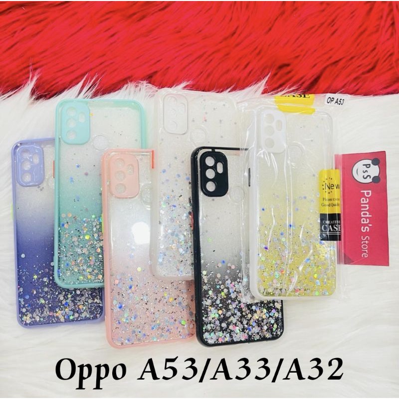 Glitter Case Oppo A53 , A32(2020) , A33(2020)Funny Color Dengan Pelindung Kamera (PsS)