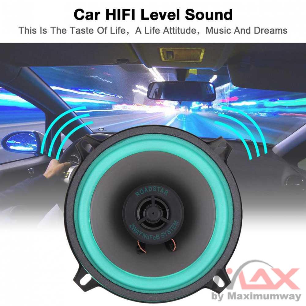 ROADSTAR Speaker Subwoofer Mobil HiFi 5 Inch 100W 1 PCS - VO-502 4 inch / 5 inch Car HiFi Coaxial Speaker 100W 4 Ohms Universal Car Speaker Door Auto Stereo Audio Music Loudspeaker New