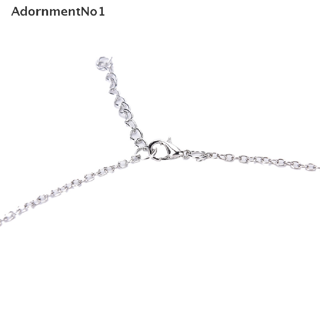 (AdornmentNo1) Kalung Rantai Dengan Liontin Kristal + Mutiara Untuk Wanita