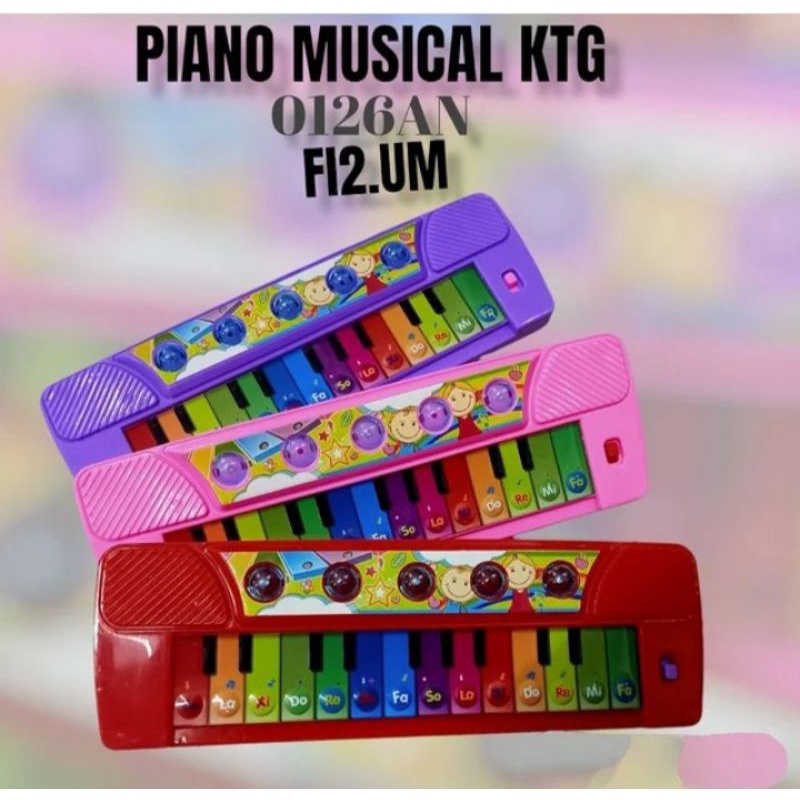 0126AN Mainan Musik Piano Instrumen Warna-warni