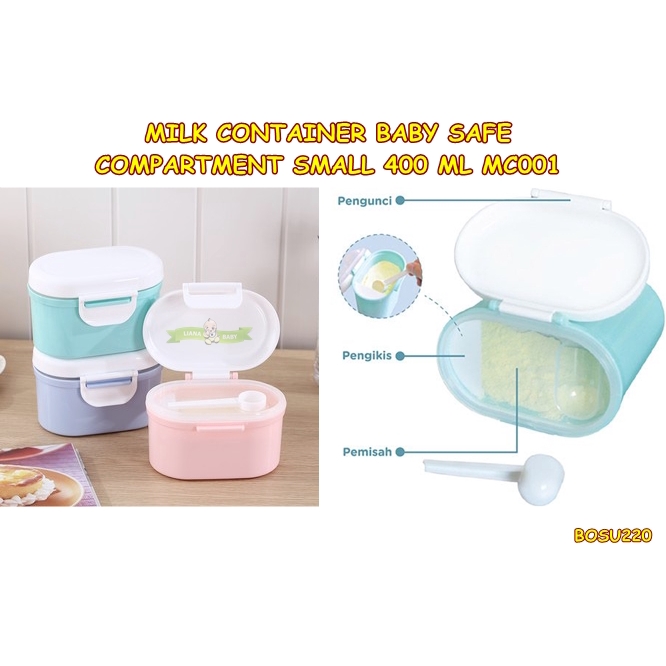 BOSU220 MILK CONTAINER BABY SAFE COMPARTMENT SMALL 400 ML MC001