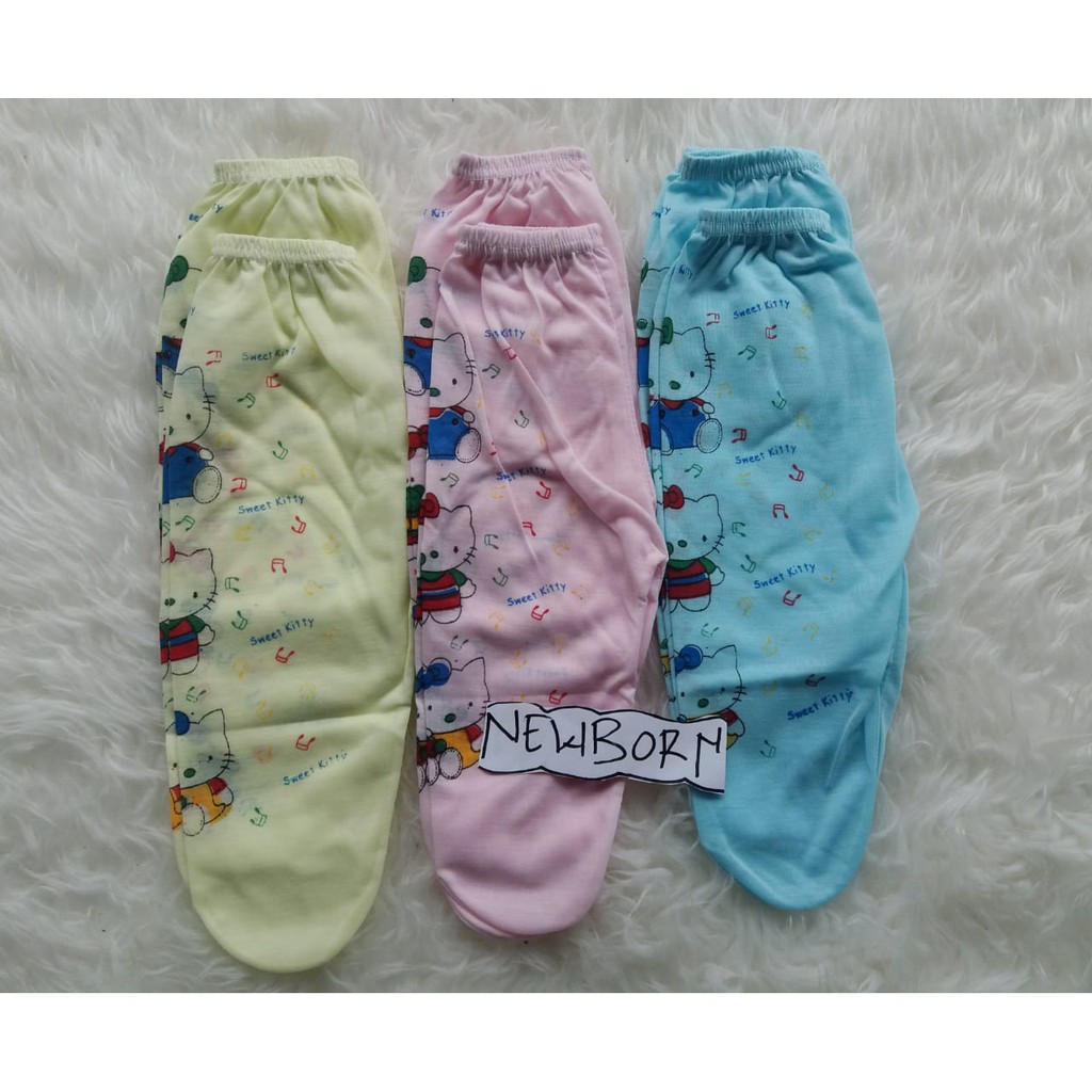 12pcs/1lusin celana panjang bayi tutup kaki motif hello kitty