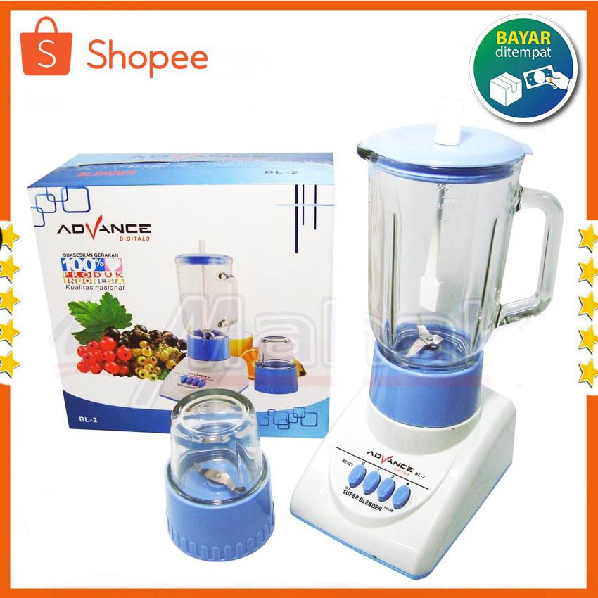 Blender Advance BL-2 Blender Kaca 2in1 1,5 Liter -kuat dan super kencang